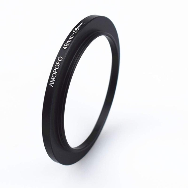 Amopofo Metal Step Up Ring Adapter 49mm to 58mm Step-Up Lens Adapter Ring for Filters,Made of CNC Machined Space Aluminum with Matte Black Electroplated Finish - Image 4